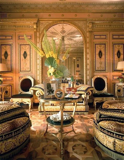 versace interior|living room with Versace painting.